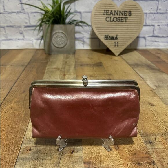 Hobo double frame clutch wallet pink - Picture 1 of 13